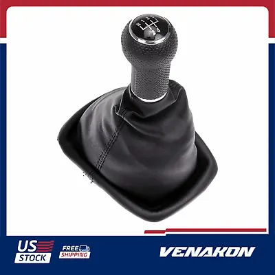 Shift Gear Knob And Boot 5 Speed For 1999-2005 MK4 VW Golf Jetta GTi R32 • $12.99