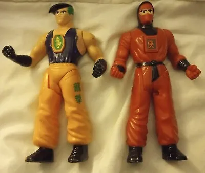 Milton Bradley Karate Fighters Dragonkick & Red Ninja Action Figure Lot 1994 VTG • $28.85