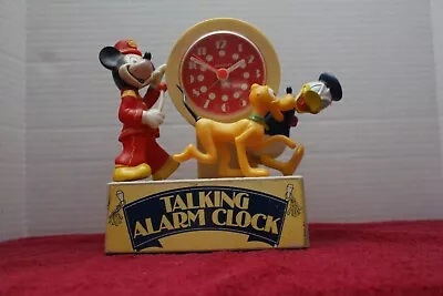 Disney Mickey Mouse Band Leader Pluto Donald Talking Alarm  8 1/4  H  9 W  • $24.95