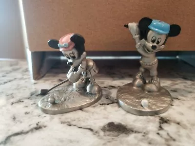 Vintage Pewter Mickey & Minnie Mouse Golf Disney Collectible Figurines • $22.99