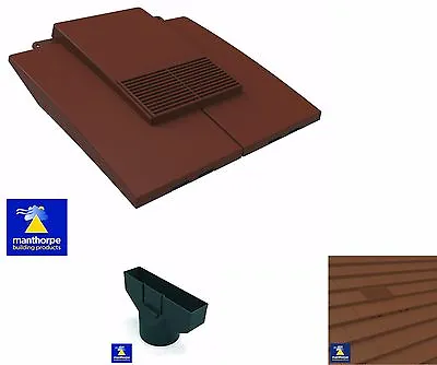 £45.70 • Buy Brown Plain In Line Roof Tile Vent & Pipe Adaptor For Concrete And Clay Tiles