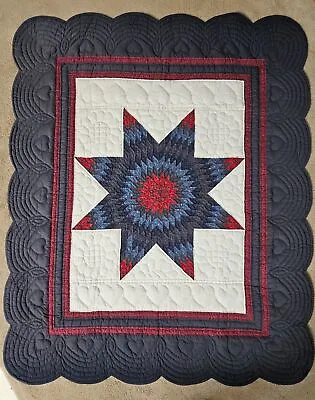 $85 • Buy Hand Quilted Lone Star Crib Quilt