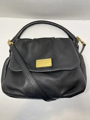 Marc Jacobs New York Classic Bag Black Pebbled Leather Crossbody Adjustable • $127.46
