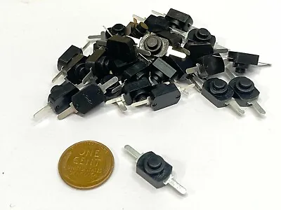 30 Pieces Black Latching Push Button Switch Flashlight Mini Lock Small 2pin B5 • $24.20