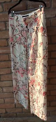 Zara Woman Multicolor Floral Pants Sz M High Waist 32 -33 W 33 I 42 H 44'L • $21.50