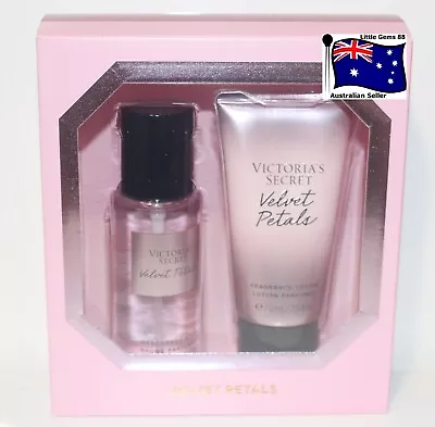 Victoria's Secret * Velvet Petals Mist Spray & Lotion Gift Set 75ml Travel Size • $29.95