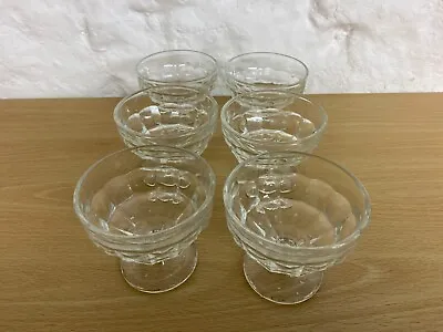 Set Of 6 Vintage 1950s 60s Jacobean Glass Sundae Dishes • £8