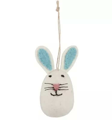 Mud Pie Easter Décor Felt Fabric Bunny Hanging Egg 3” • $7.72