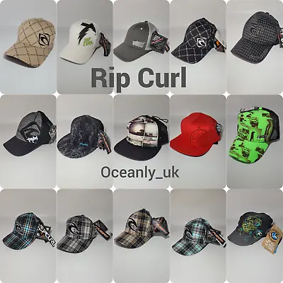 RIP CURL Men's Baseball Trucker Cap Authentic Flexfit Hat S/M L/XL One Size • £16.95