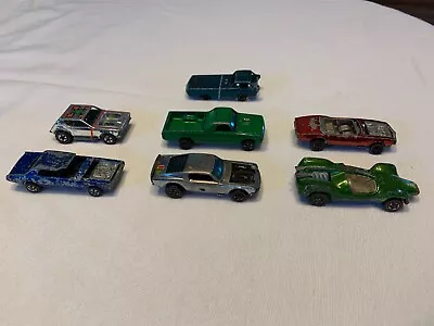 Hot Wheels Redline Lot Of 7 Vintage Cars Boss Hoss Cougar Firebird Fleetside • $9.99