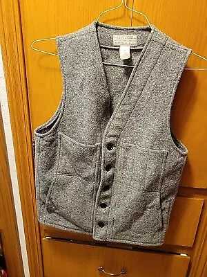 Vintage CC Filson Mackinaw Wool Vest Mens Size 38 Slotted Pockets Style 20 • $75