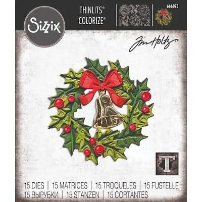 £24.99 • Buy Sizzix Thinlits Die Set 15pcs - Yuletide, Colorize By Tim Holtz 666073