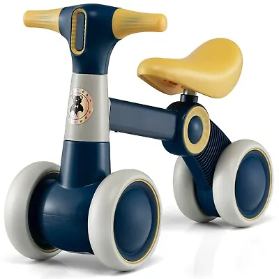 Cute Baby Balance Bike 4 Wheels Childrens Bicycle Toddlers Riding Toy W/No Pedal • £29.95
