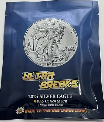 2024 $1 Pcgs Ultra Breaks Ms70 Silver Eagle Back To The 80's Sealed Pack Coin • $199.95