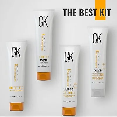 GK HAIR The Best Keratin Treatment Kit Brazilian Complex Blowout Straightening • £125.90