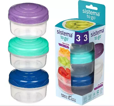 *Sistema Mini Bites Food Storage Containers 4.39 Oz./130 ML 3 Count Multicolor** • $10.77