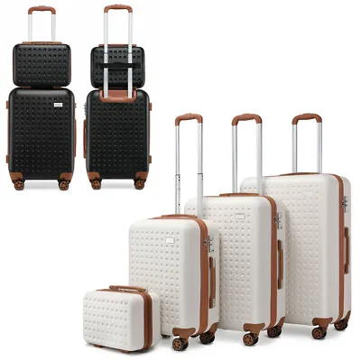 KONO 13/20/24/28Inch Hard Shell ABS Suitcase Set 4 Wheels Cabin Hand Luggage  • £38.69