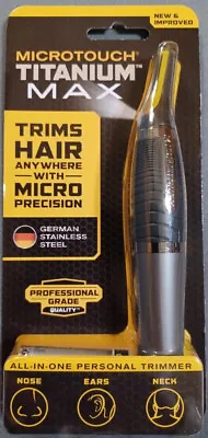 MicroTouch Titanium Max Lighted Personal Trimmer Precision  Ships Free Same Day! • $14.95