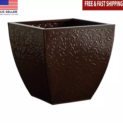 Rectangle Metal Plant Garden Planter Baskets Pots Dining Room Kitchen Decor New • $33.77