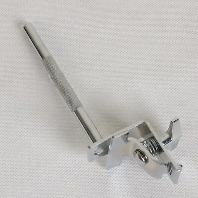 Drum Cowbell Mount Bass Connector Holder L Shaped Rod Accessory Silver • £15.52