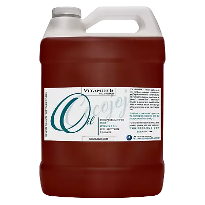 2.1 Oz - 8.5 Lb 1 Gallon 100% Natural Pure Vitamin E Oil Full Spectrum 75000 Iu • $17.89