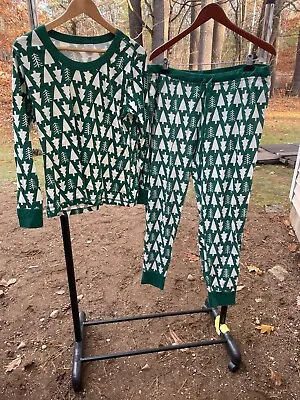 Hanna Andersson Adult XL/XXL Organic Cotton Christmas Tree Pajama 2 Pc Set Shirt • $26.20