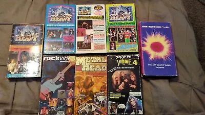 LOT OF 13 VINTAGE 80s & 90s HARD N HEAVY / METAL HEAD VIDEOS + DVD - RARE • $39.99