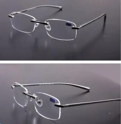 Aluminum-magnesium Frameless Reading Glasses +1.0 +1.5 +2.0 +2.5 +3.0 +3.5 • $11.99
