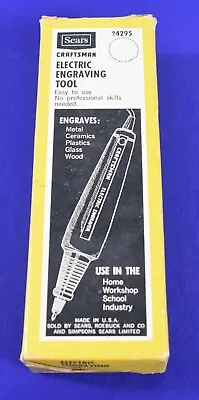 Vintage Sears Craftsman Electric Engraving Tool No. 9-4295 In Box         #4744 • $5.99