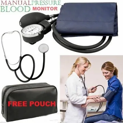 £12.65 • Buy Nylon Cuff MANUAL Blood Pressure Monitor Stethoscope & Sphygmomanometer BP KIT
