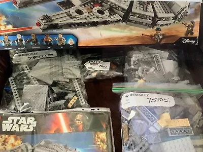 LEGO Star Wars Millennium Falcon 75105 The Force Awakens Great Condition Complet • $100