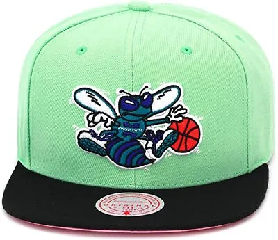 Men's Mitchell & Ness Teal/Black NBA Charlotte Hornets Easter HWC Snapback - • $24.95