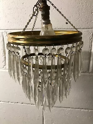 Vintage Chandelier Lamp Light Glass Icicle Drops Beads For Spares Or Restoration • £16.99