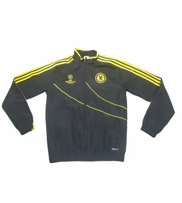 CHELSEA FC ADIDAS UEFA CHAMPIONS LEAGUE WOVEN SUIT JACKET Womens Small • $34.98