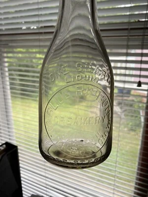 $25 • Buy Vintage Blue Ribbon Creamery South Boston Va. One  Quart Milk Bottle Embossed