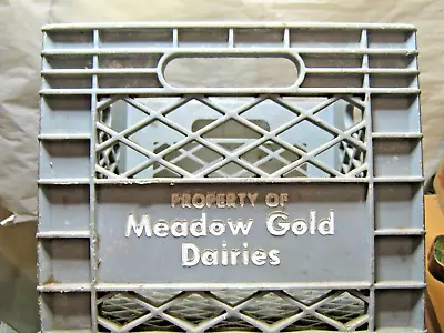 Vintage Meadow Gold Dairies Plastic Milk Crate Case 13 X13 X11  • $19.99