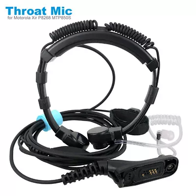 Throat Vibration Mic Headset For Motorola Xir P8268 P8200 MTP850S DP3600 APX2000 • $23.85