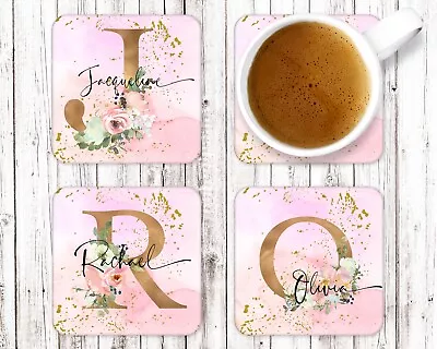 Personalised Square  Coaster Initial Coaster  Name Coaster Coaster Gift • £5.49