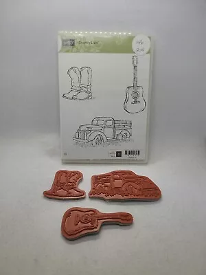 Stampin' Up! COUNTRY LIVIN' Masculine Stamps (Old Pickup Guitar Cowboy Boots) • $14.99