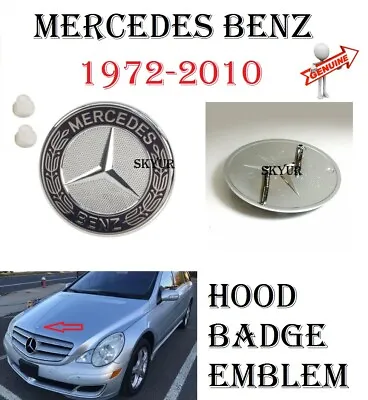 Genuine Hood Badge Emblem With Grommets For Mercedes SLSECCCLCLKCLSEGSR • $73.33
