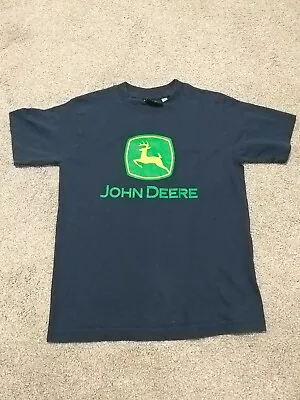 £19.99 • Buy John Deere Navy Blue T-shirt Logo In Centre
