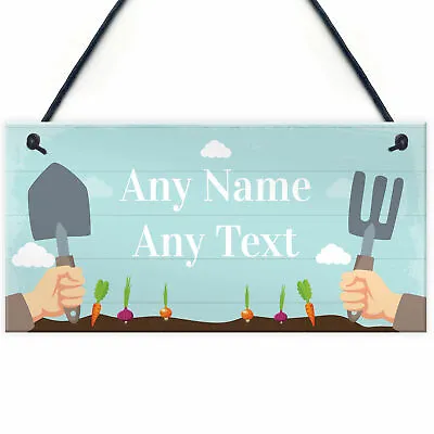 Allotment Sign Greenhouse Sign Garden Sign Personalised Shed Summer House Plaque • £5.99