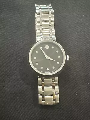 Movado Black Dial Stainless Steel Band Automatic Ladies Watch 0606919 • $550