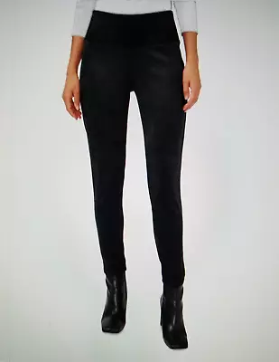 VINCE CAMUTO Womens Faux Suede Skinny Leggings Black Size M • $44.26