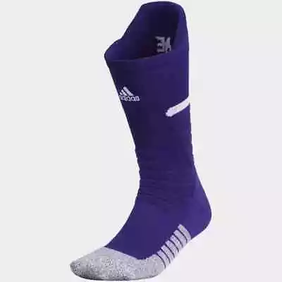 Adidas Adizero Football Crew Socks Men's Shoe Size 12-16 XL Purple S14 • $15.19