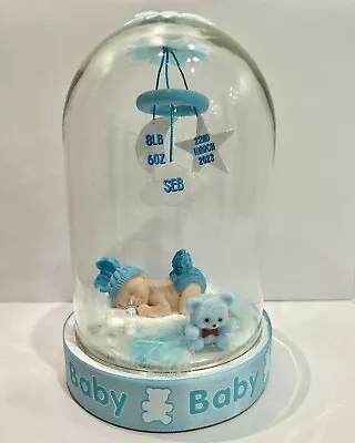 £24.99 • Buy Personalised Newborn Baby Boy Girl Gift Present  Keepsake LED Glass Dome