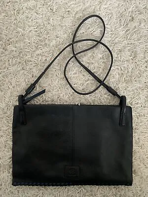 MYWALIT Womens Black Leather Envelope Purse Crossbody • $55.99