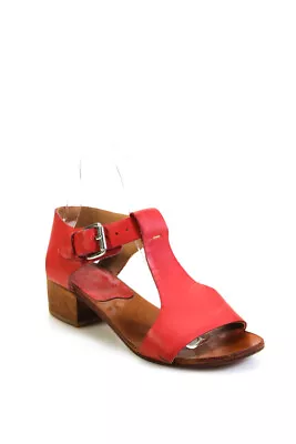 A Detacher Womens Leather Slingbacks Sandal Heels Pink Size 6 • $40.81