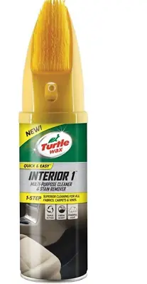 Turtle Wax Interior 1 Car Seat Upholstery Dry Foam Cleaner With Brush 400ml 5* • £9.69