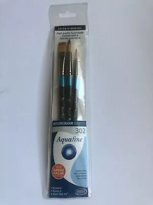 Daler Rowney : Aquafine Watercolour Brush : Wallet Set : 302     FREE POST • £10.99